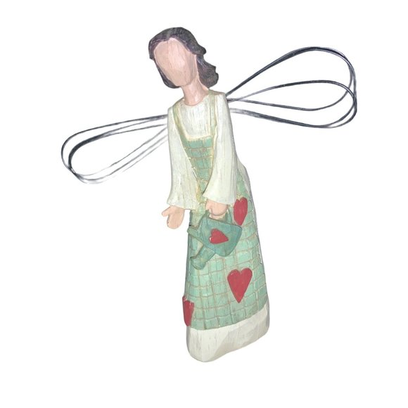 Angel with Watering Can and Wire Wings - Picture 1 of 11
